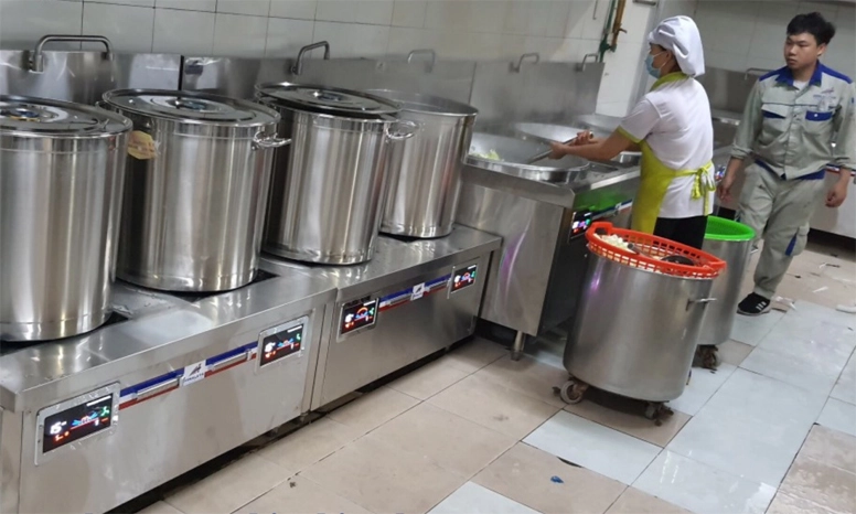 Thi công bếp công nghiệp - Dự án nhà máy Meiko Thạch Thất