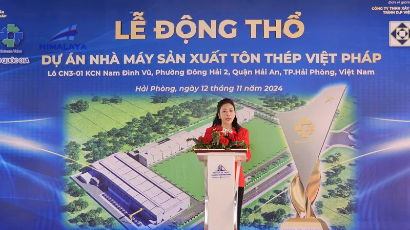 Hải Phòng: Động thổ nhà máy sản xuất tôn thép Việt Pháp